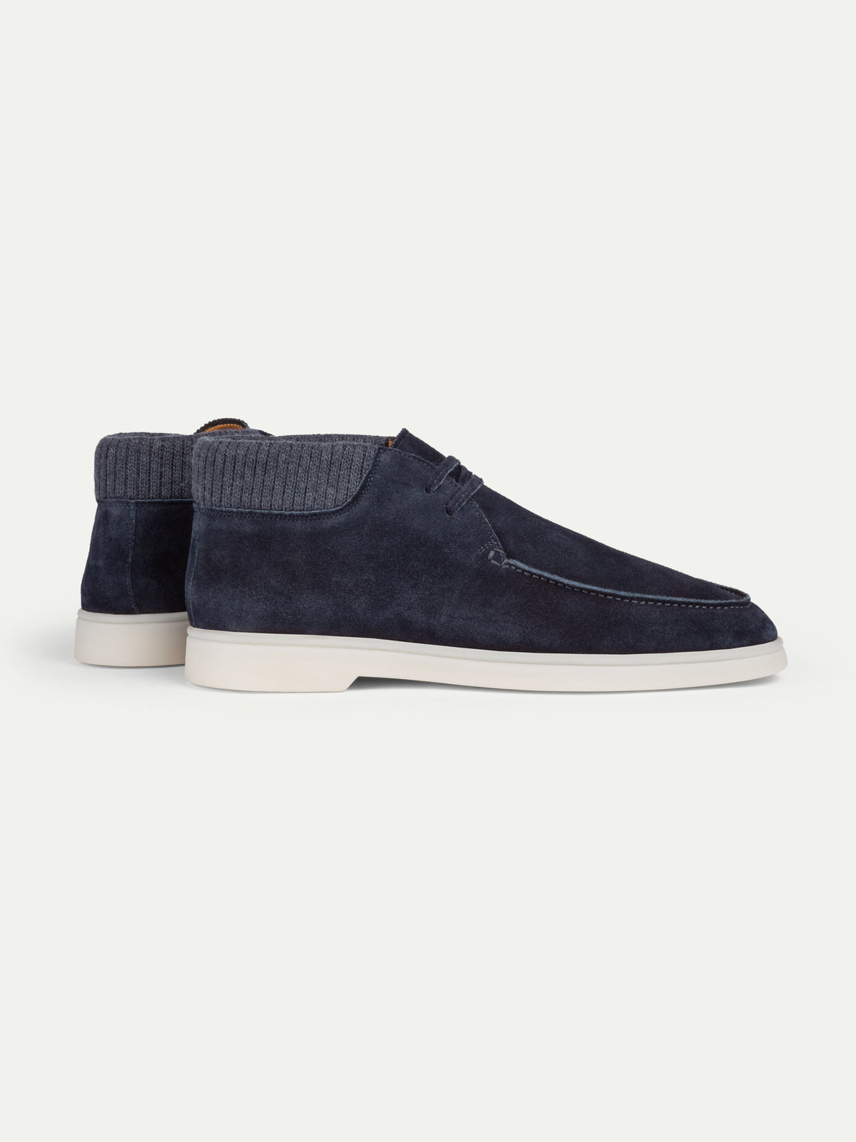 Men's Suede Desert Boots with White Sole, view 3