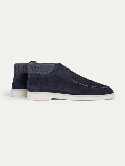 Men's Suede Desert Boots with White Sole, view 3