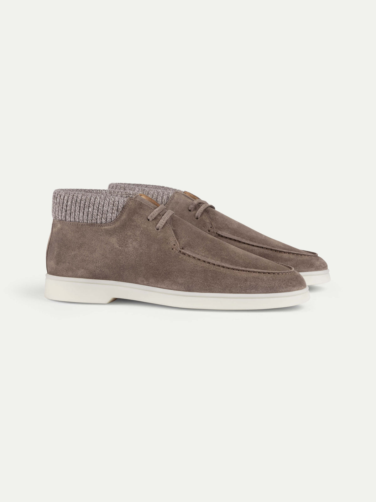 Men's Suede Desert Boots with White Sole, view 6