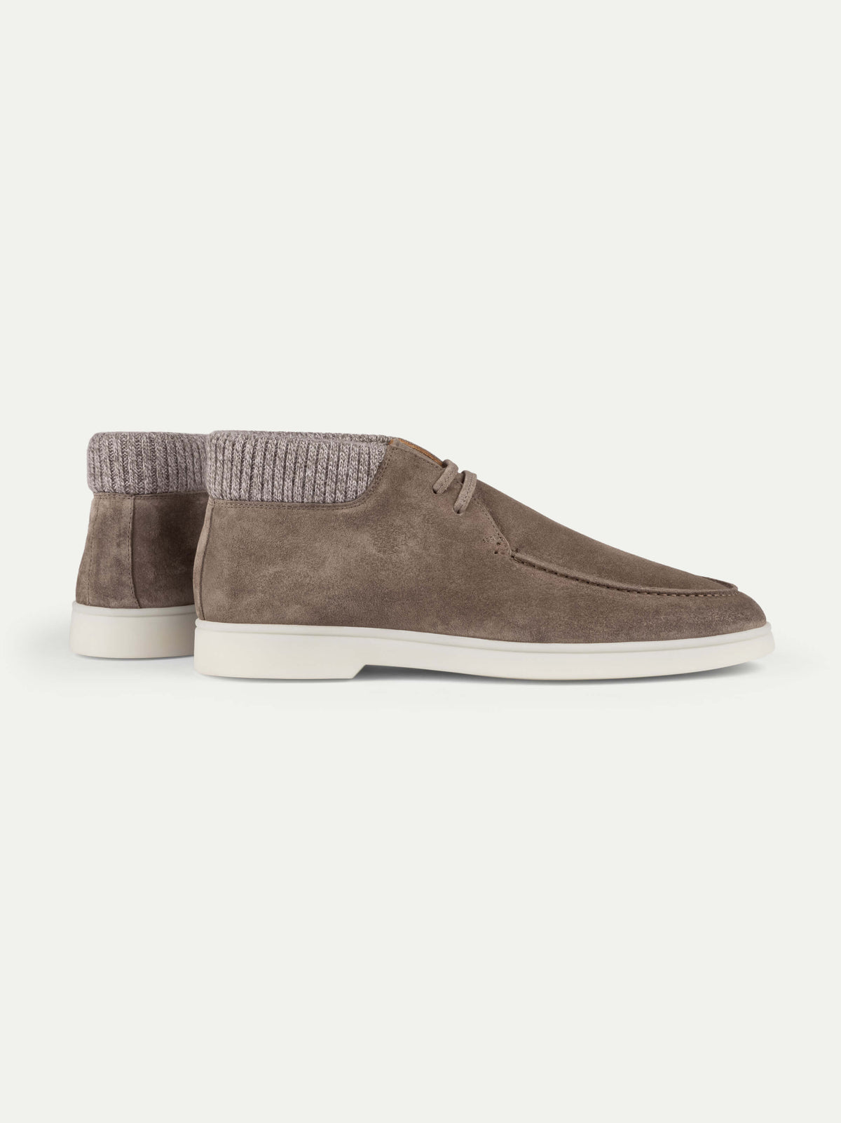 Men's Suede Desert Boots with White Sole, view 8