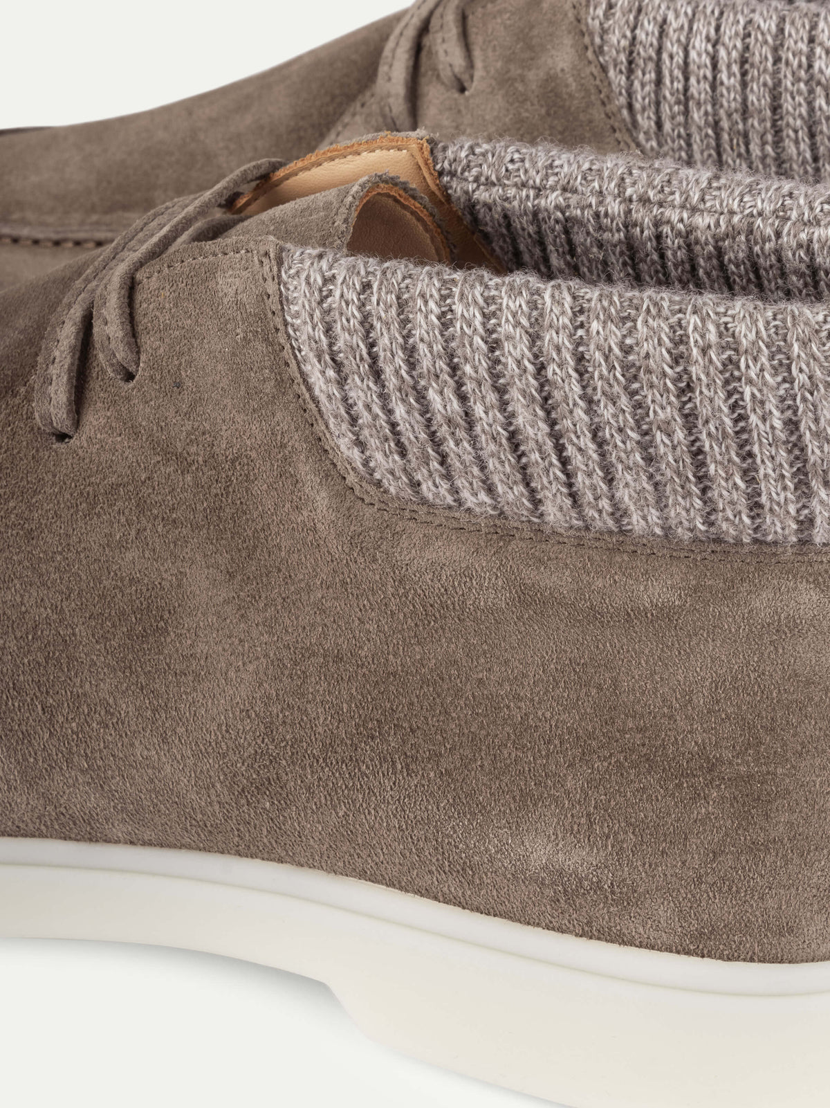 Men's Suede Desert Boots with White Sole, view 9