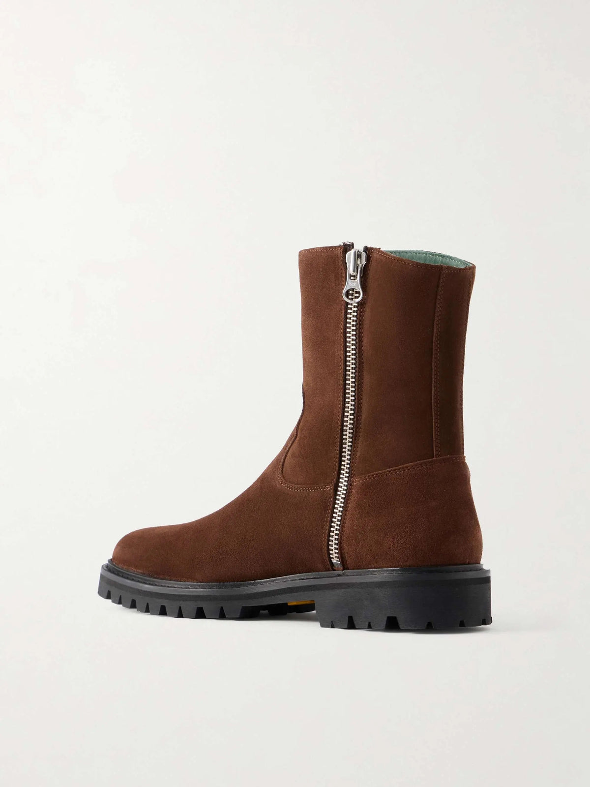 Men's Suede Lug Sole Moto Boots, view 3