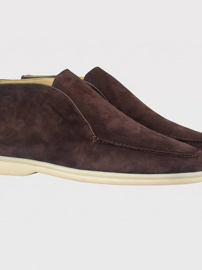Men's Suede Slip On Ankle Loafers with Thin Sole, view 10