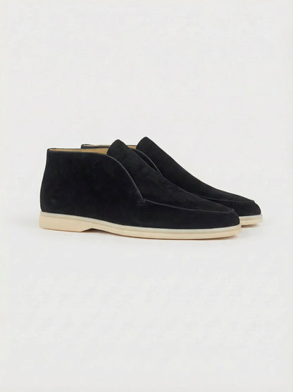 Men's Suede Slip On Ankle Loafers with Thin Sole, view 11