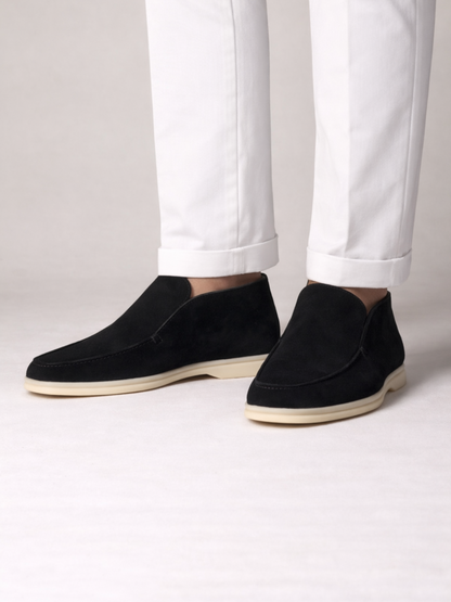 Men's Suede Slip On Ankle Loafers with Thin Sole, view 12