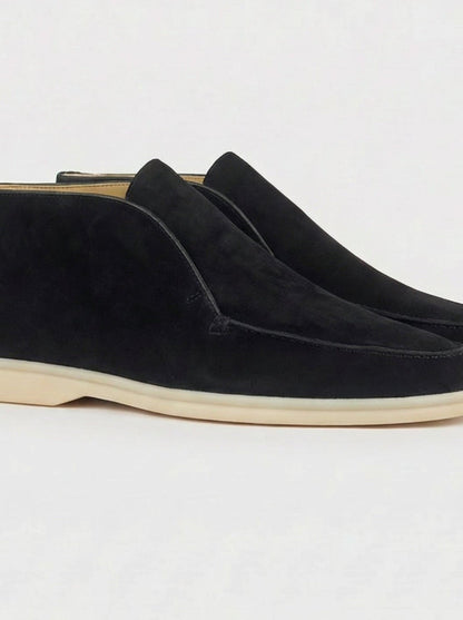Men's Suede Slip On Ankle Loafers with Thin Sole, view 15