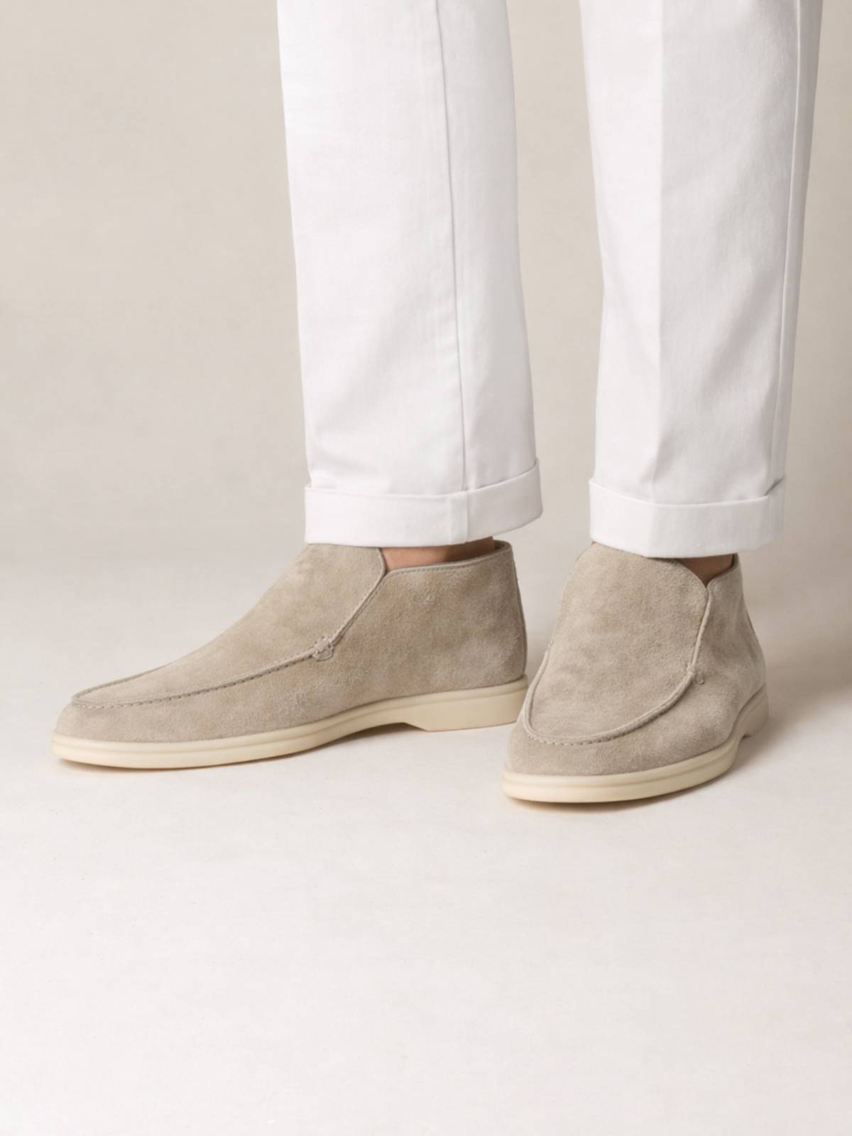 Men's Suede Slip On Ankle Loafers with Thin Sole, view 3