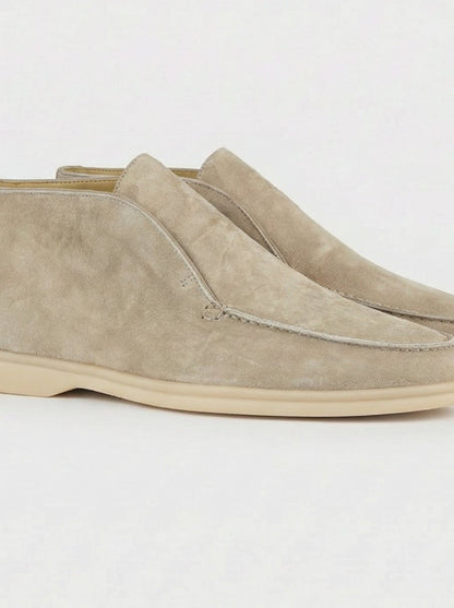 Men's Suede Slip On Ankle Loafers with Thin Sole, view 5