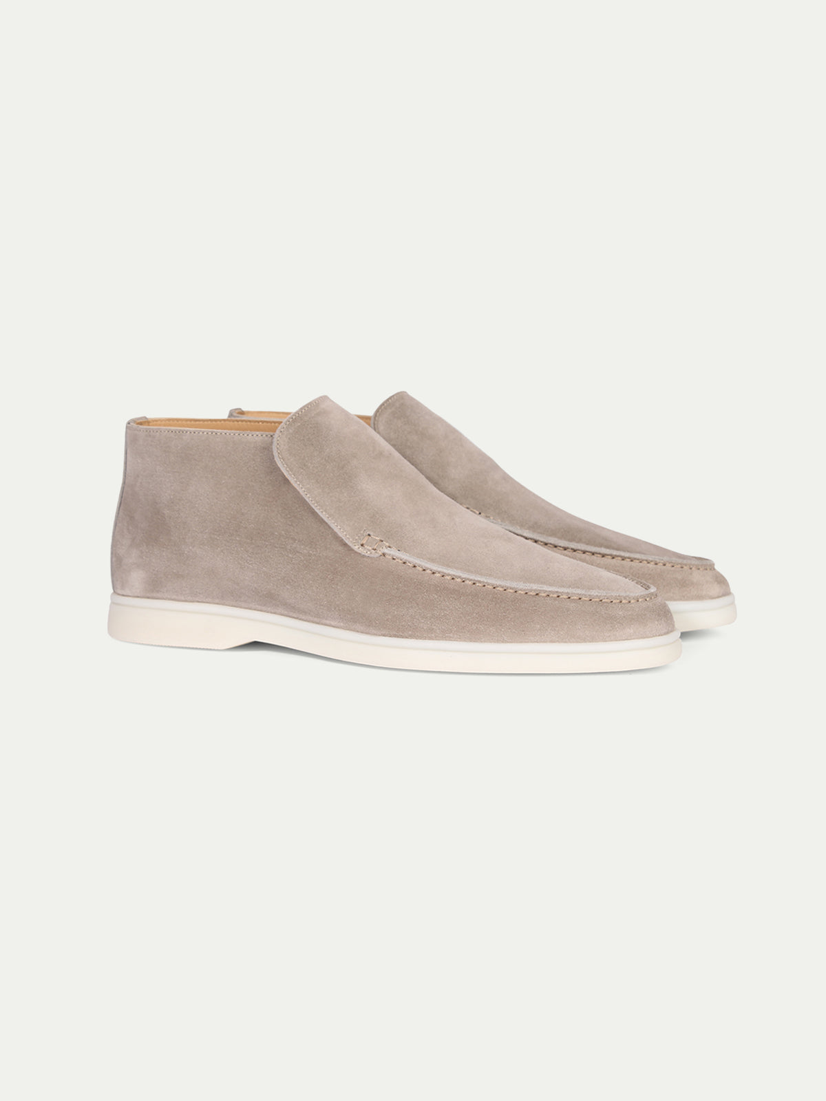 Men's Suede Slip On Moccasin Loafers with Rubber Sole, view 10