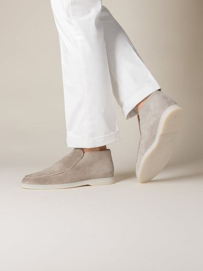 Men's Suede Slip On Moccasin Loafers with Rubber Sole, view 12