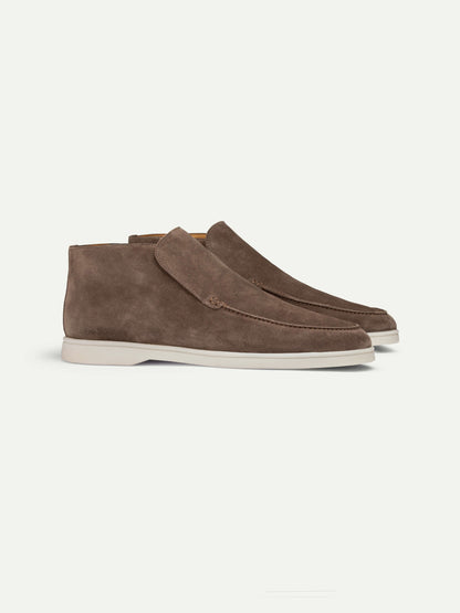 Men's Suede Slip On Moccasin Loafers with Rubber Sole, view 14