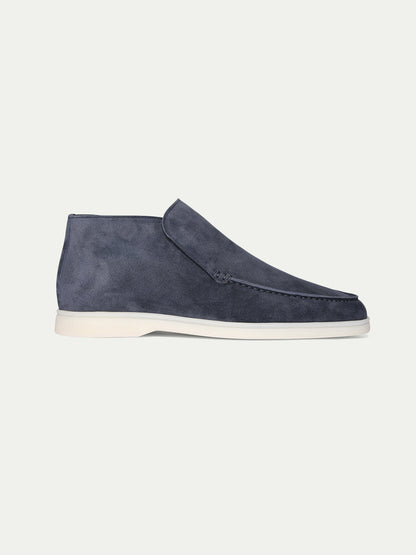 Men's Suede Slip On Moccasin Loafers with Rubber Sole, view 17