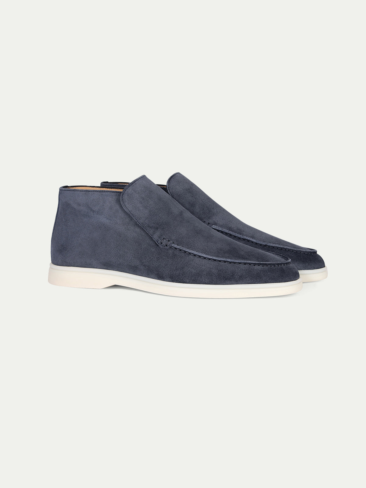 Men's Suede Slip On Moccasin Loafers with Rubber Sole, view 18