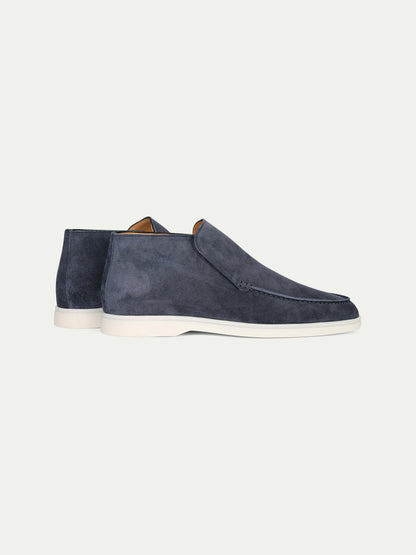 Men's Suede Slip On Moccasin Loafers with Rubber Sole, view 19