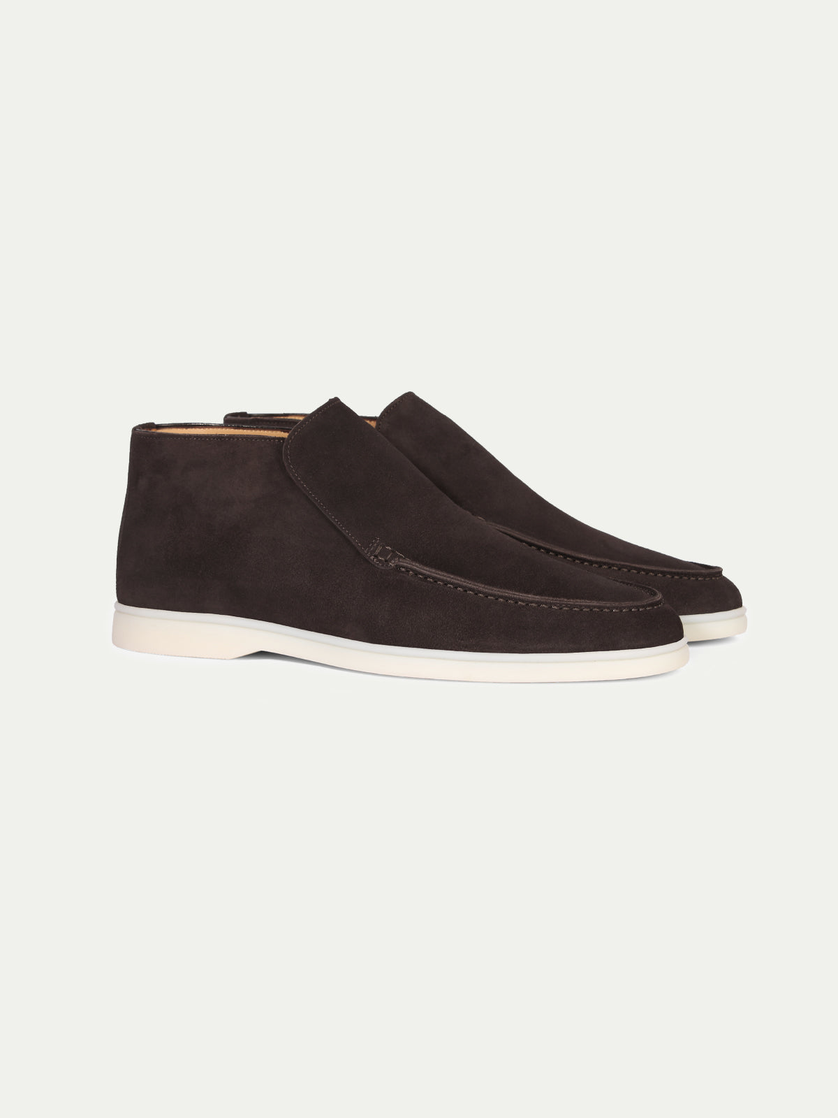 Men's Suede Slip On Moccasin Loafers with Rubber Sole, view 26