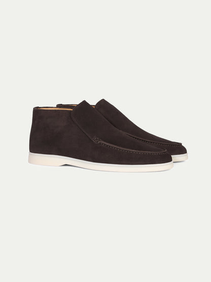 Men's Suede Slip On Moccasin Loafers with Rubber Sole, view 26