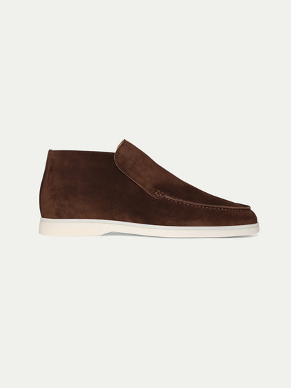 Men's Suede Slip On Moccasin Loafers with Rubber Sole, view 29