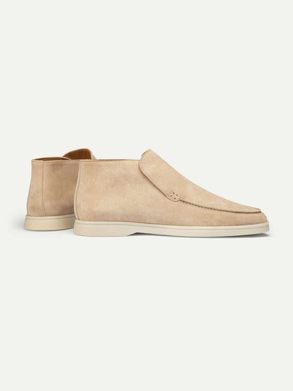 Men's Suede Slip On Moccasin Loafers with Rubber Sole, view 3