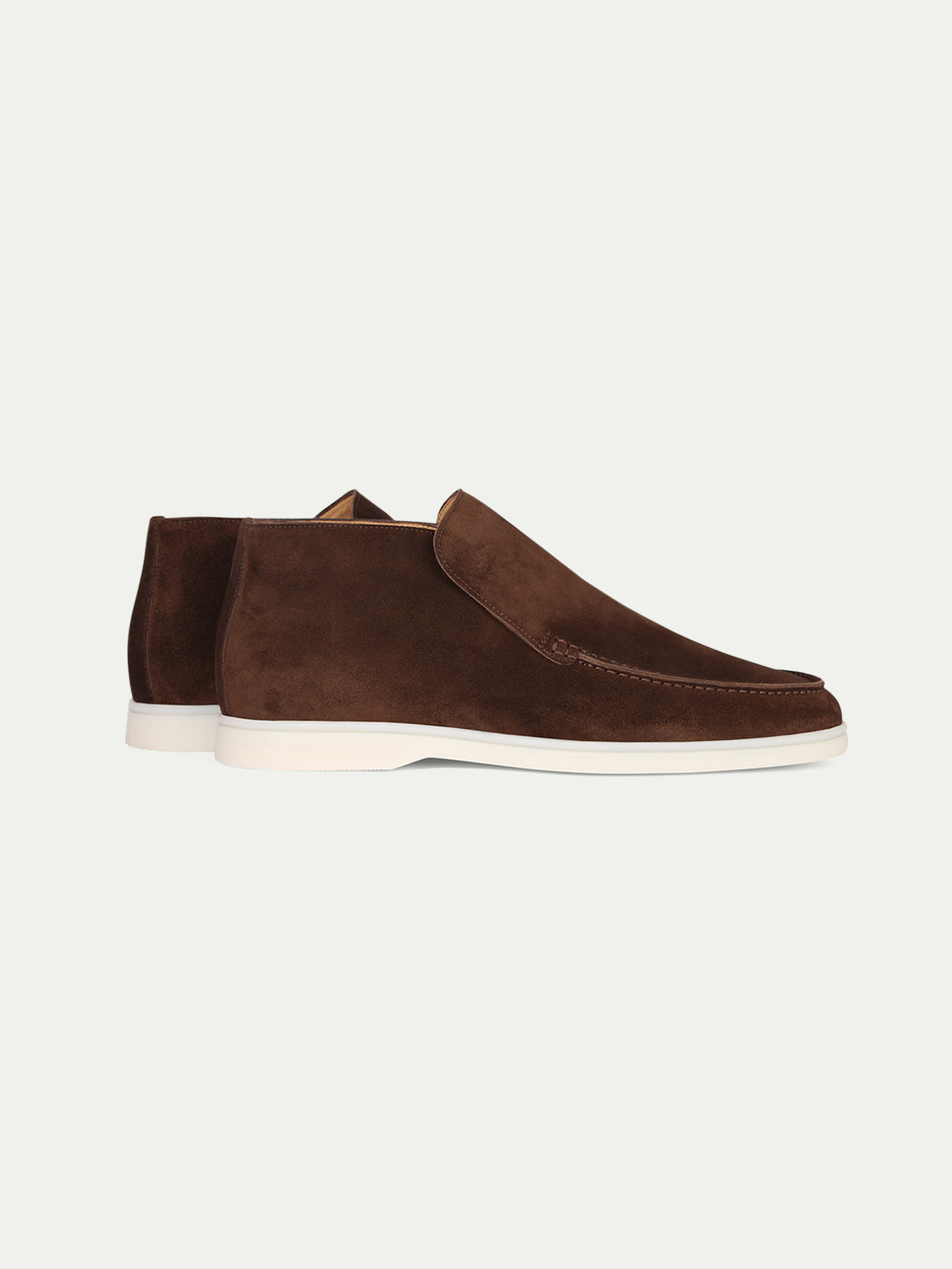 Men's Suede Slip On Moccasin Loafers with Rubber Sole, view 31