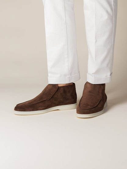Men's Suede Slip On Moccasin Loafers with Rubber Sole, view 32