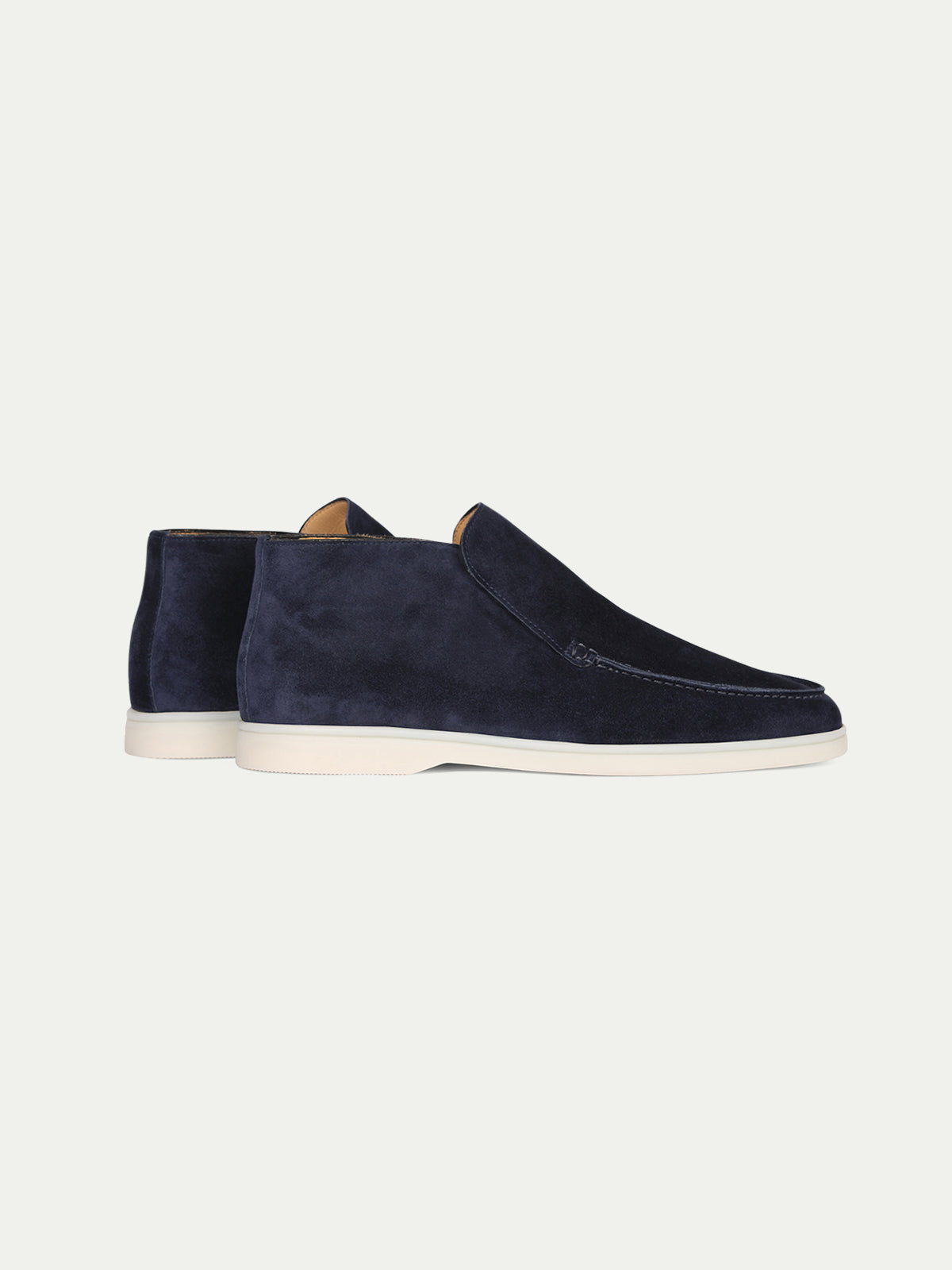 Men's Suede Slip On Moccasin Loafers with Rubber Sole, view 35