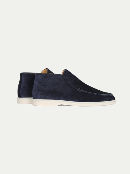 Men's Suede Slip On Moccasin Loafers with Rubber Sole, view 35