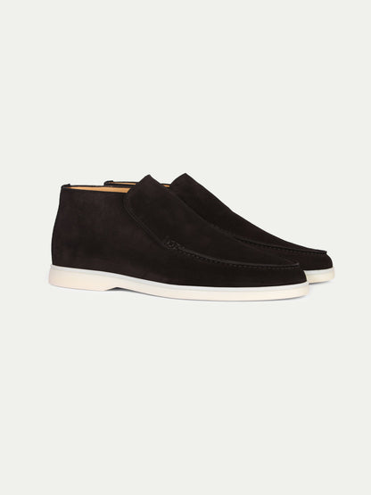 Men's Suede Slip On Moccasin Loafers with Rubber Sole, view 38