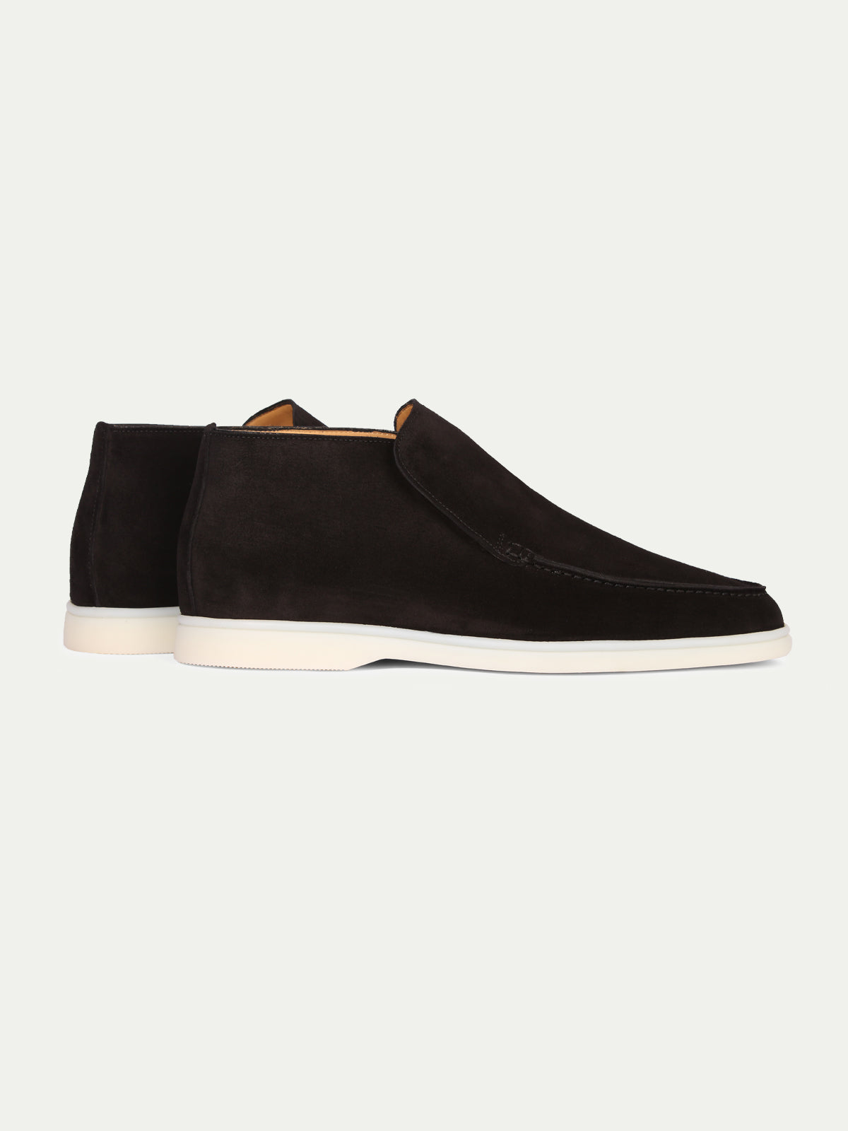 Men's Suede Slip On Moccasin Loafers with Rubber Sole, view 39