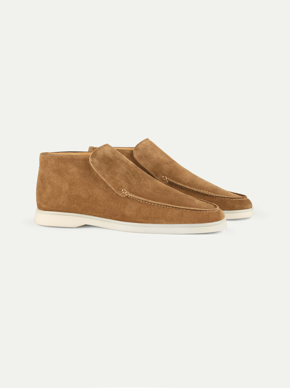 Men's Suede Slip On Moccasin Loafers with Rubber Sole, view 6