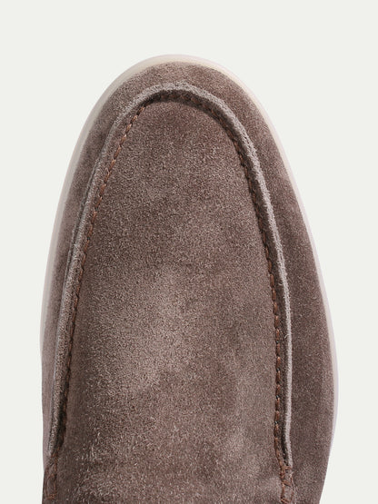 Men's Suede Slip On Shoes with Faux Fur Collar, view 6
