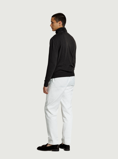 Men's Suede Zip Up Jacket with Ribbed Sleeves, view 4