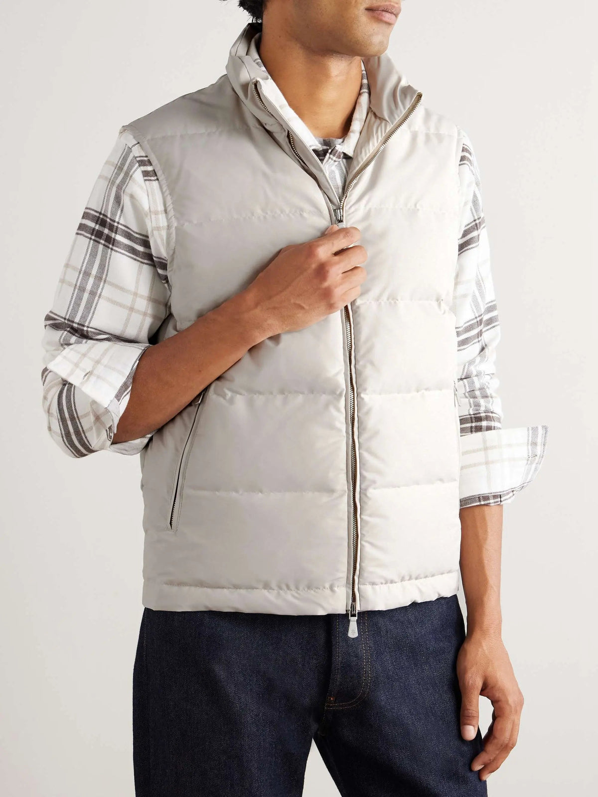 Men's Wool Blend Down Puffer Vest, House of Zeno