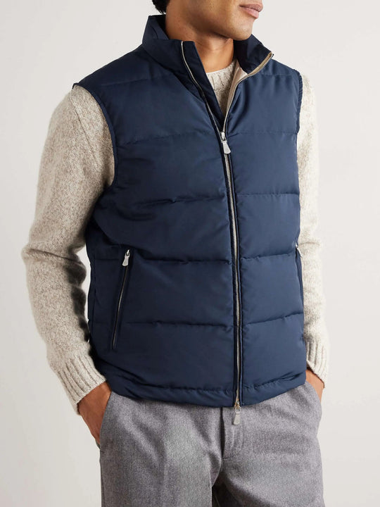 Men's Wool Blend Down Puffer Vest