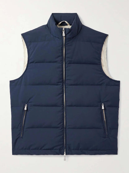 Men's Wool Blend Down Puffer Vest, view 3