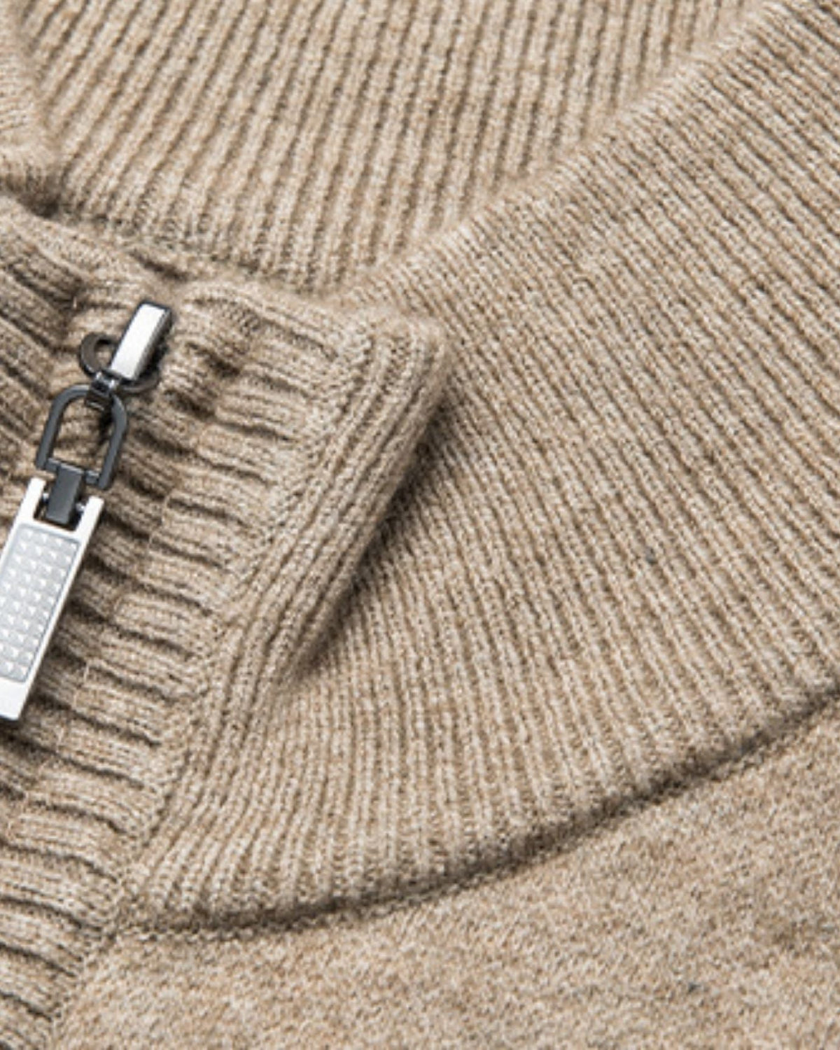 Men's Wool Zip Up Vest with Pockets, view 4