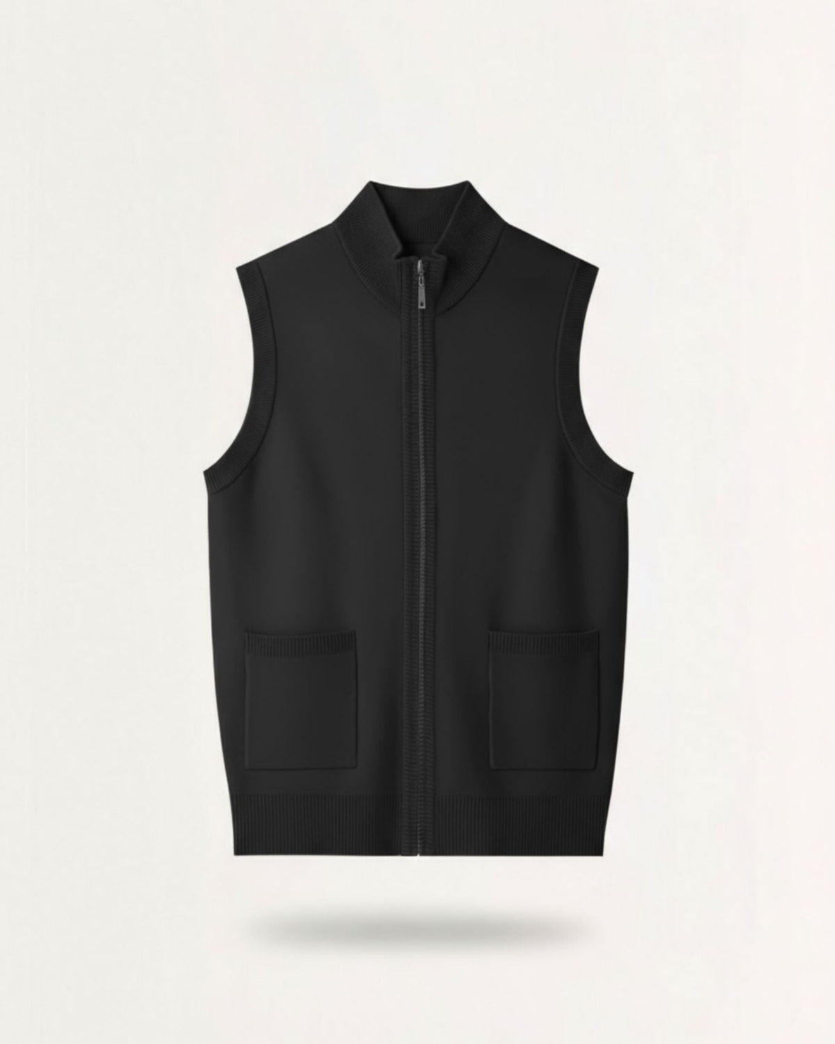 Men's Wool Zip Up Vest with Pockets, view 7