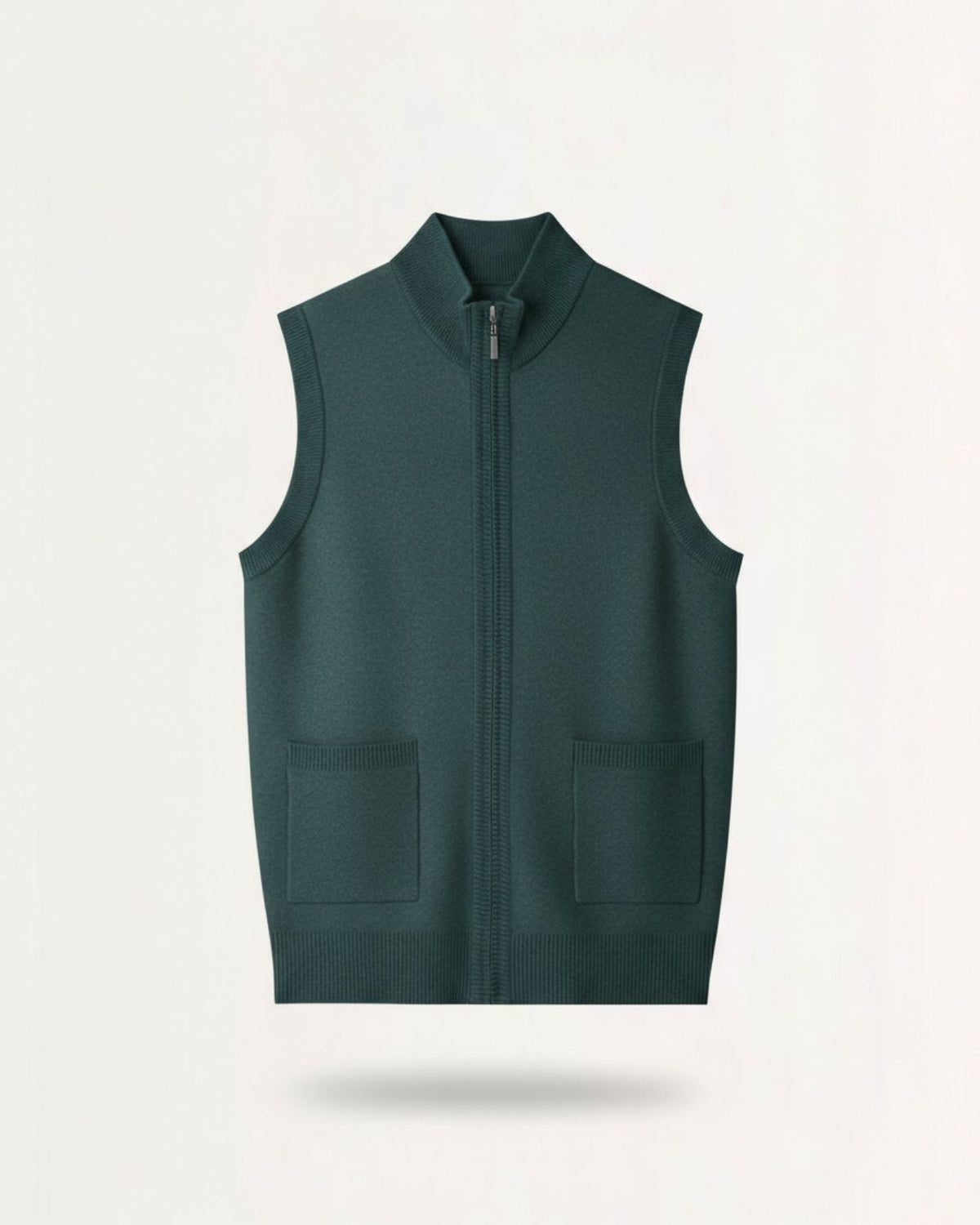 Men's Wool Zip Up Vest with Pockets, view 9