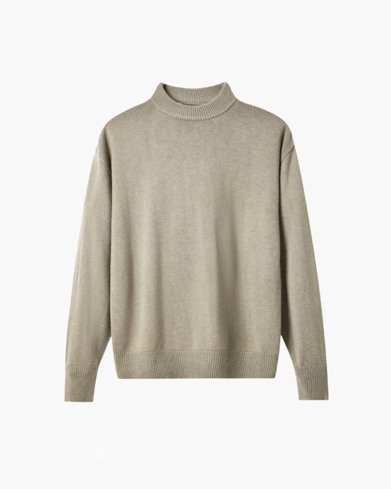 Merino Blend Mock Neck Sweater, House of Zeno
