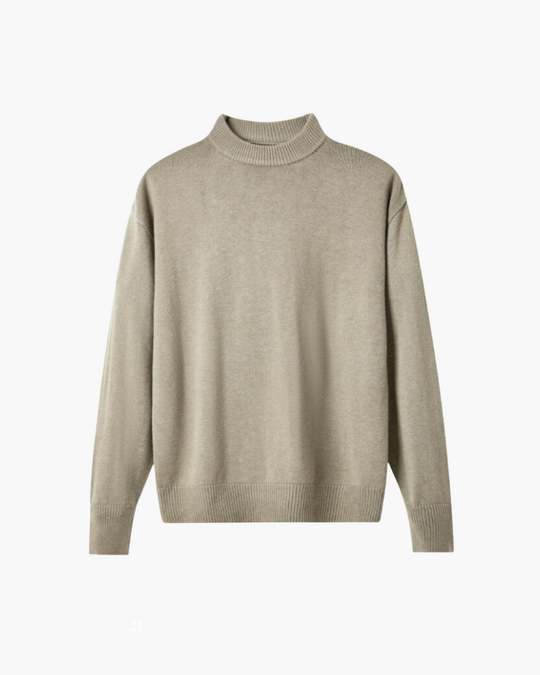 Merino Blend Mock Neck Sweater