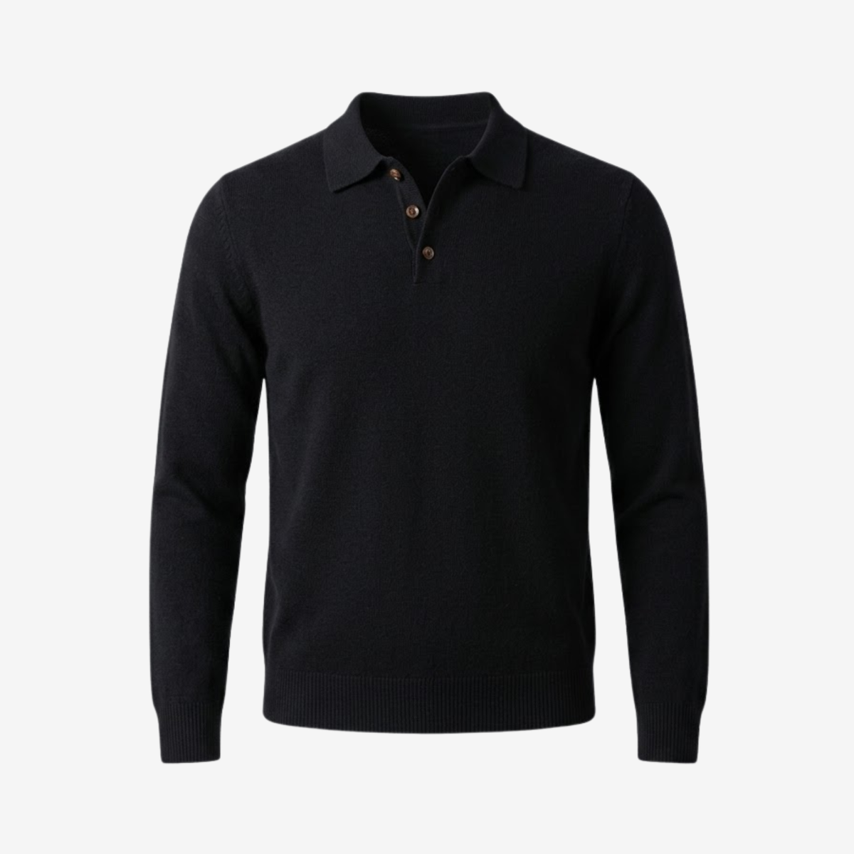 Slim Fit Knit Long-Sleeve Polo Shirt, view 4