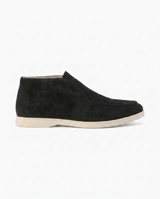 Suede Ankle Loafers – Lightweight Sole