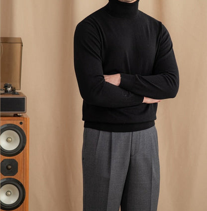 Wool Blend Turtleneck Sweater, view 6