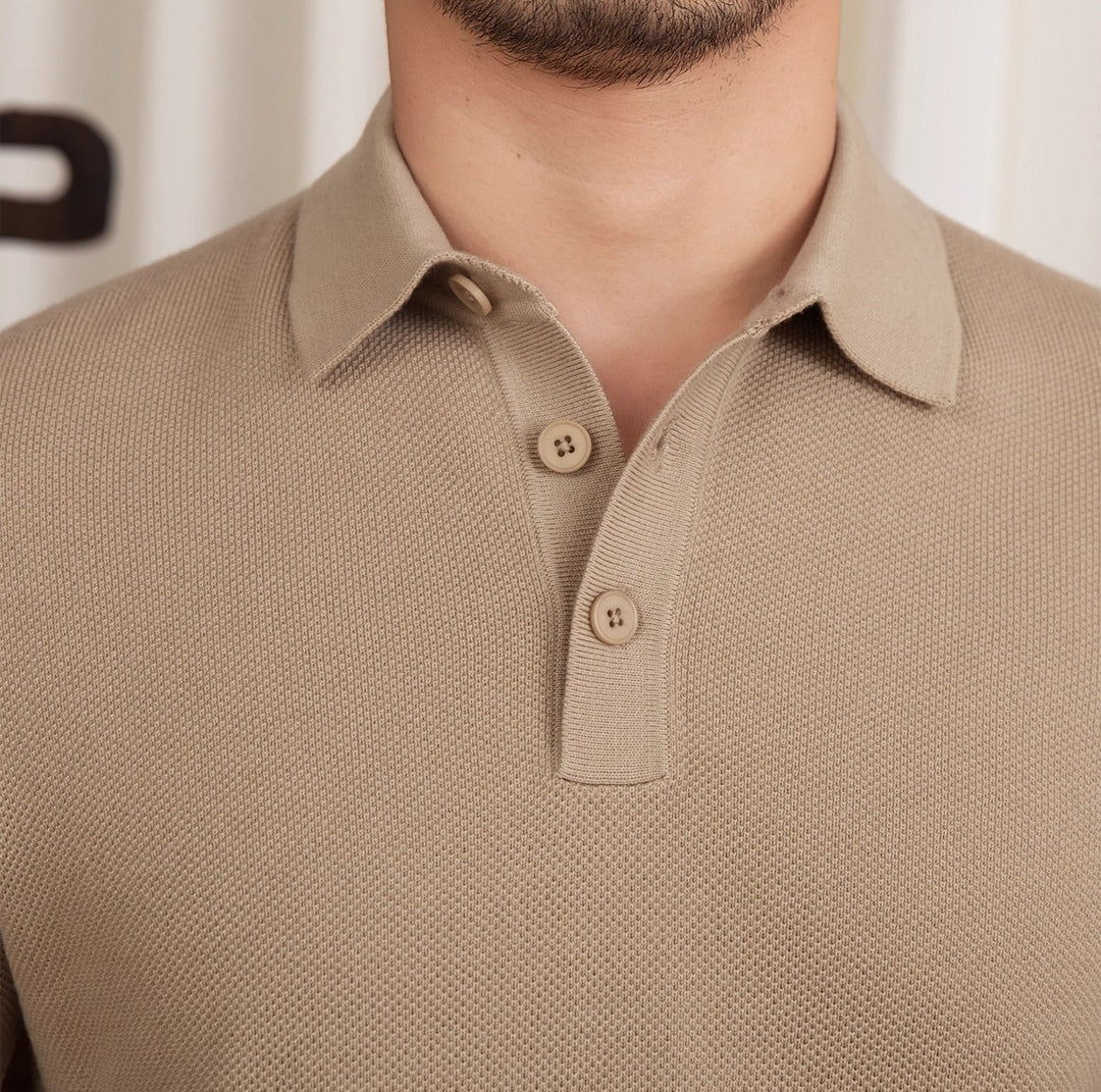 Federico Textured Knit Polo Shirt