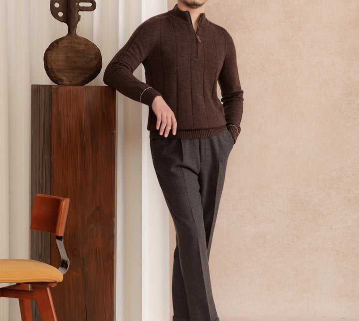 Salvatore Premium Half-Zip Knit Sweater