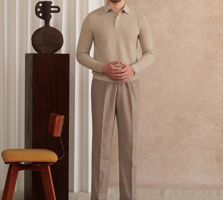 Federico Textured Knit Polo Shirt