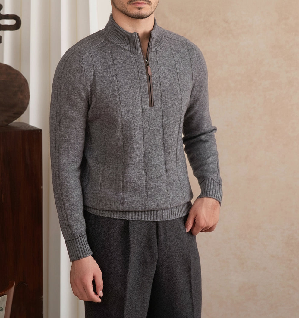 Salvatore Premium Half-Zip Knit Sweater