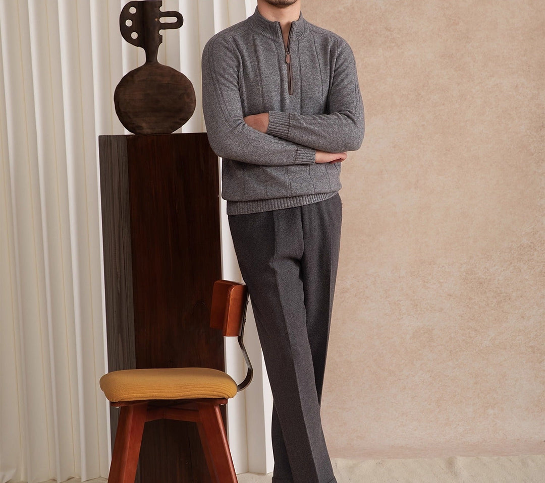 Salvatore Premium Half-Zip Knit Sweater