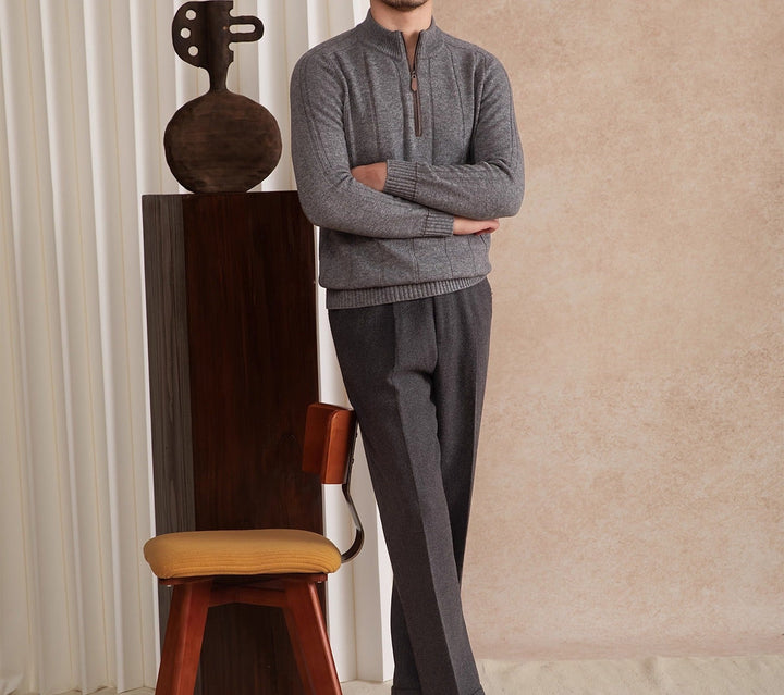 Salvatore Premium Half-Zip Knit Sweater
