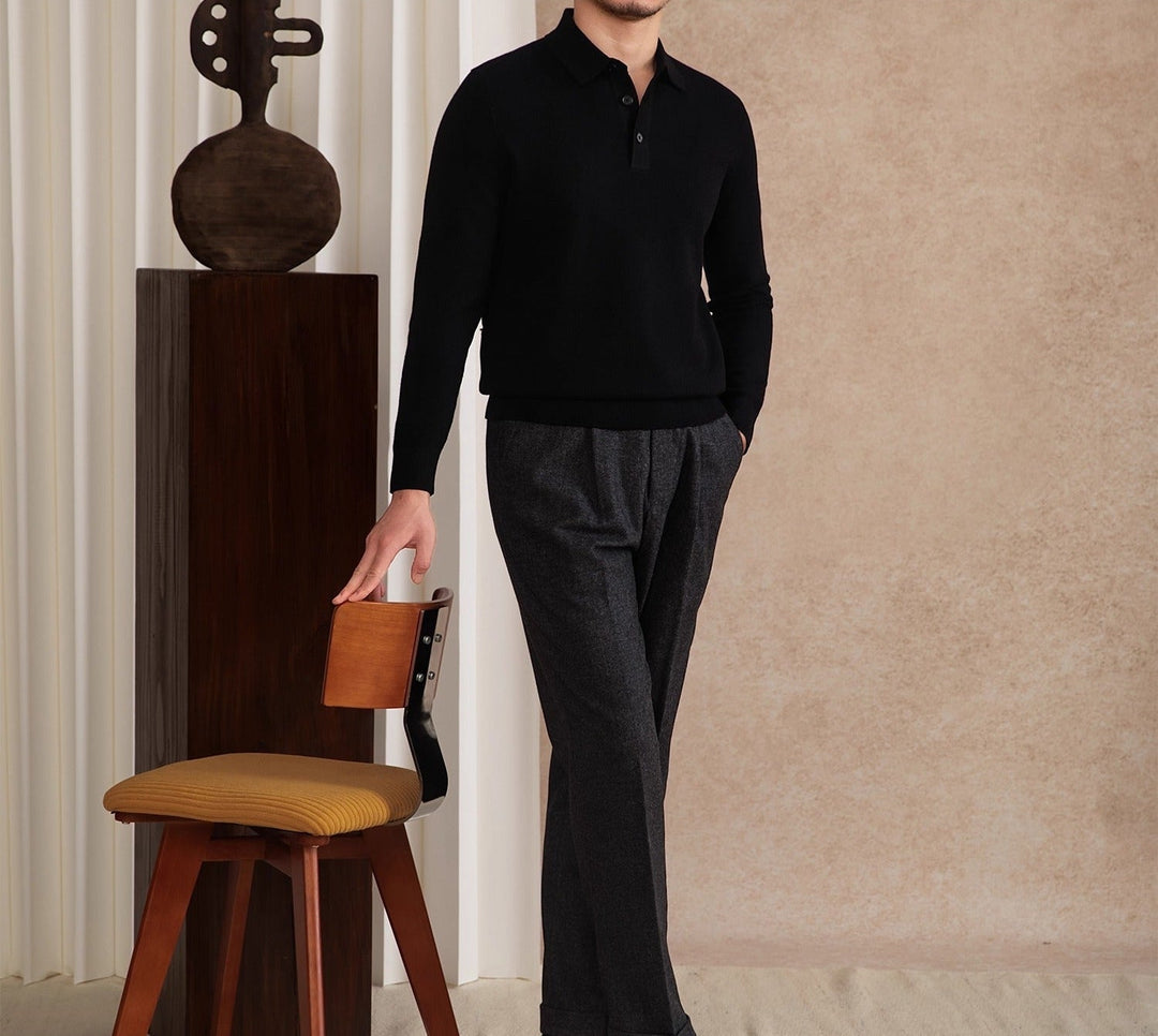 Federico Textured Knit Polo Shirt