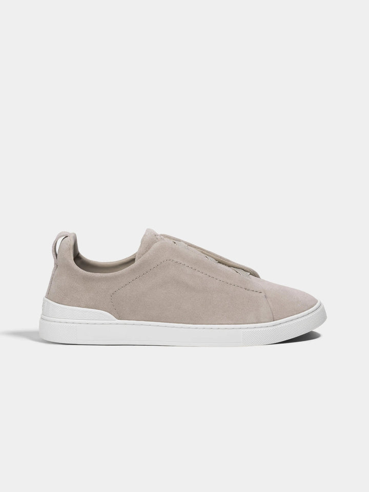 Suede Low Sneakers Beige